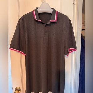Men’s G Fore XL Dark Gray with Pink Tech Golf Prep Performance Jersey
